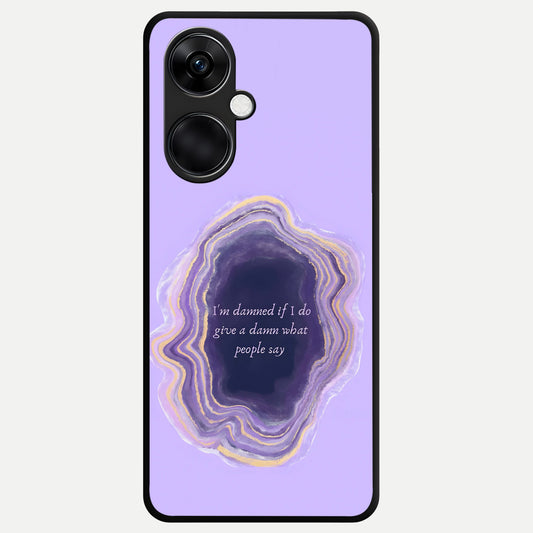  Damned People Quote Glass Case For Oneplus Nord CE3 back cover – full design glossy printed glass finish