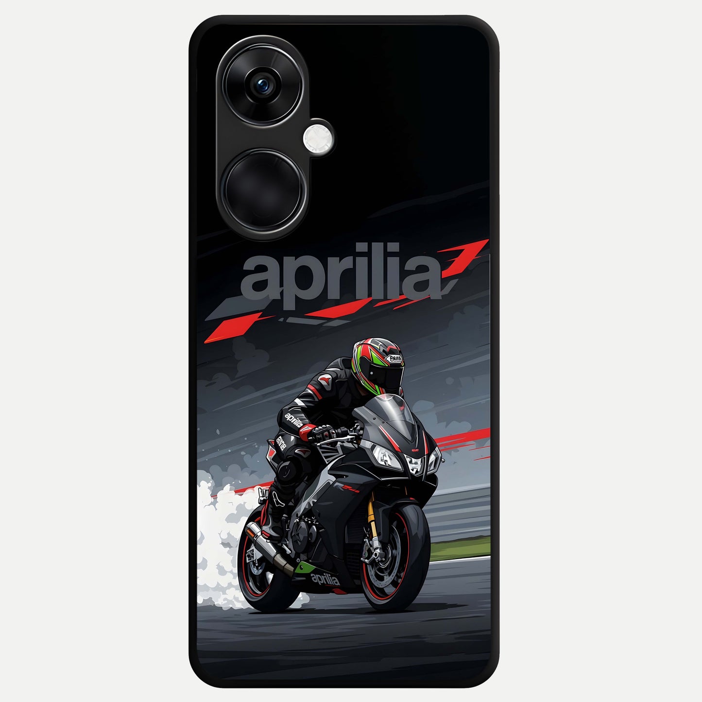  Dark Aprilla Glass Case For Oneplus Nord CE3 back cover – full design glossy printed glass finish