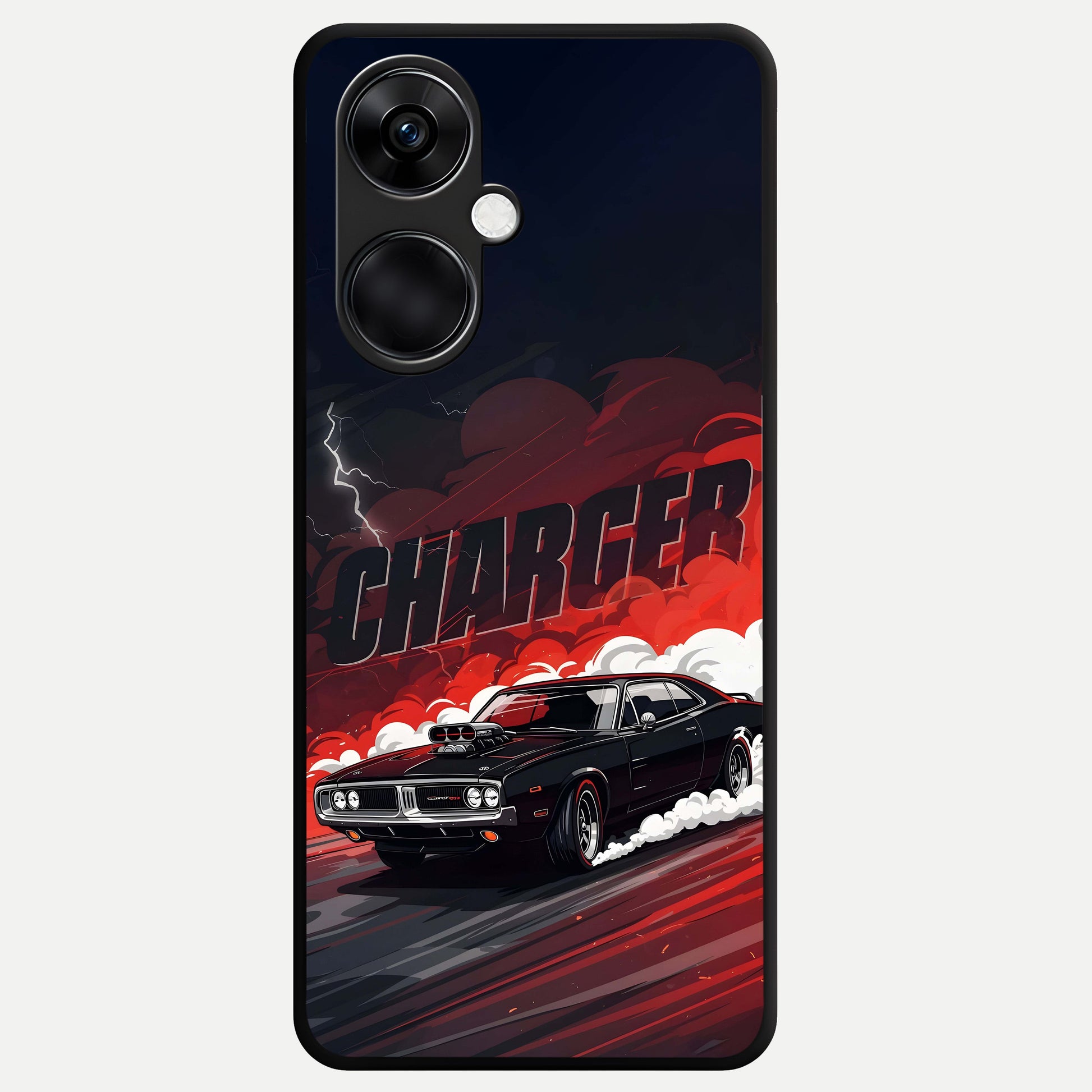  Dark Charger Fury Glass Case For Oneplus Nord CE3 back cover – full design glossy printed glass finish