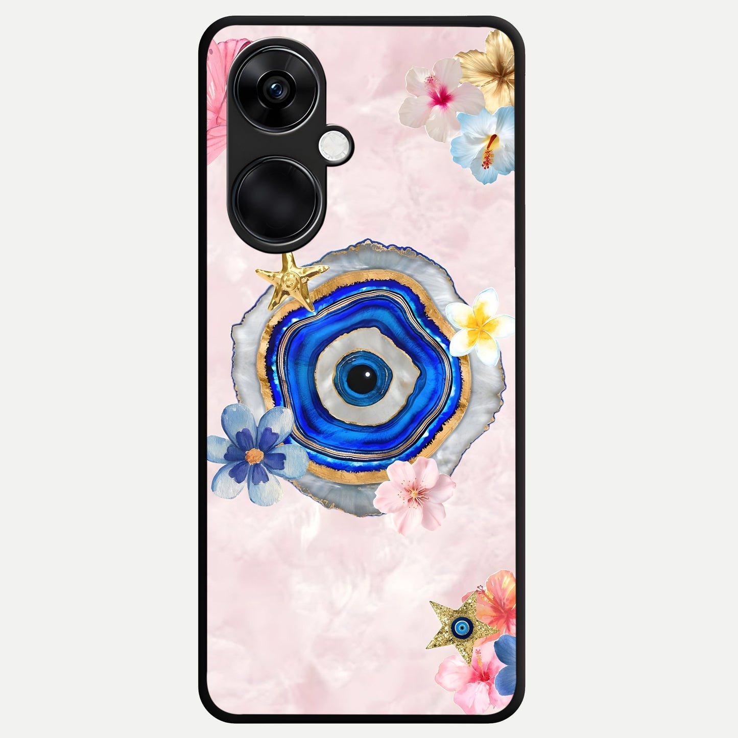  Divine Aura Bloom Glass Case For Oneplus Nord CE3 back cover – full design glossy printed glass finish