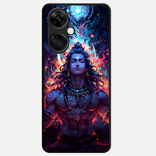  Divine Fire Shiv Glass Case For Oneplus Nord CE3 back cover – full design glossy printed glass finish