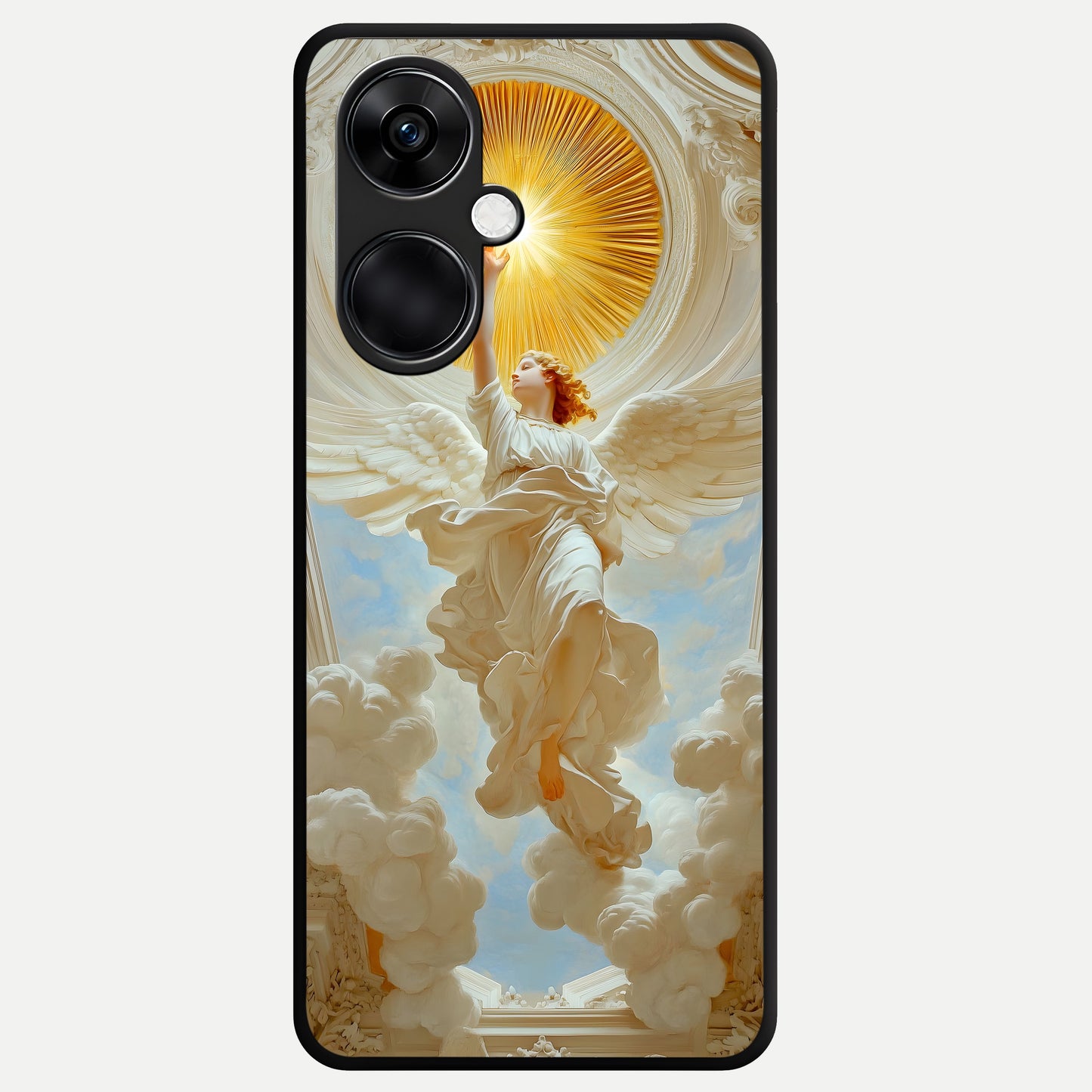  Divine Light Angel Glass Case For Oneplus Nord CE3 back cover – full design glossy printed glass finish