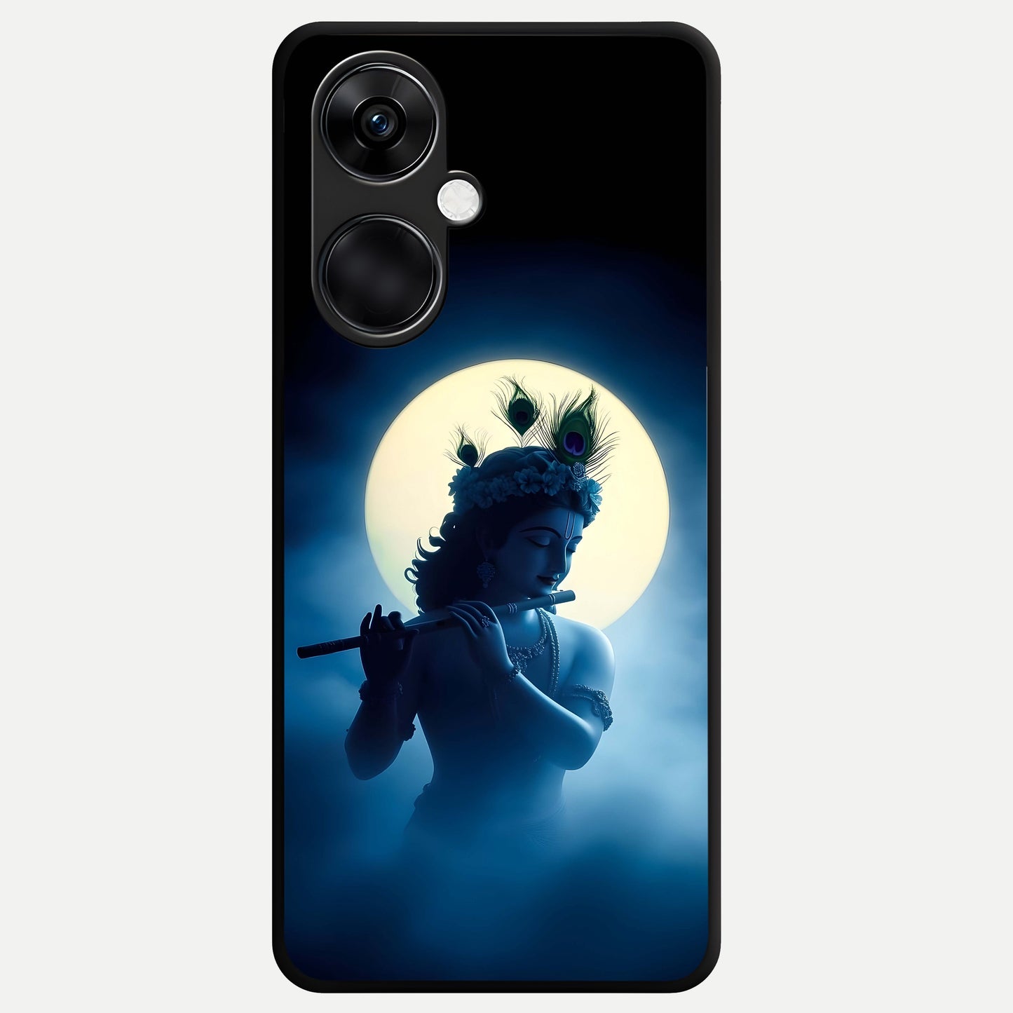  Divine Moon Flute Glass Case For Oneplus Nord CE3 back cover – full design glossy printed glass finish