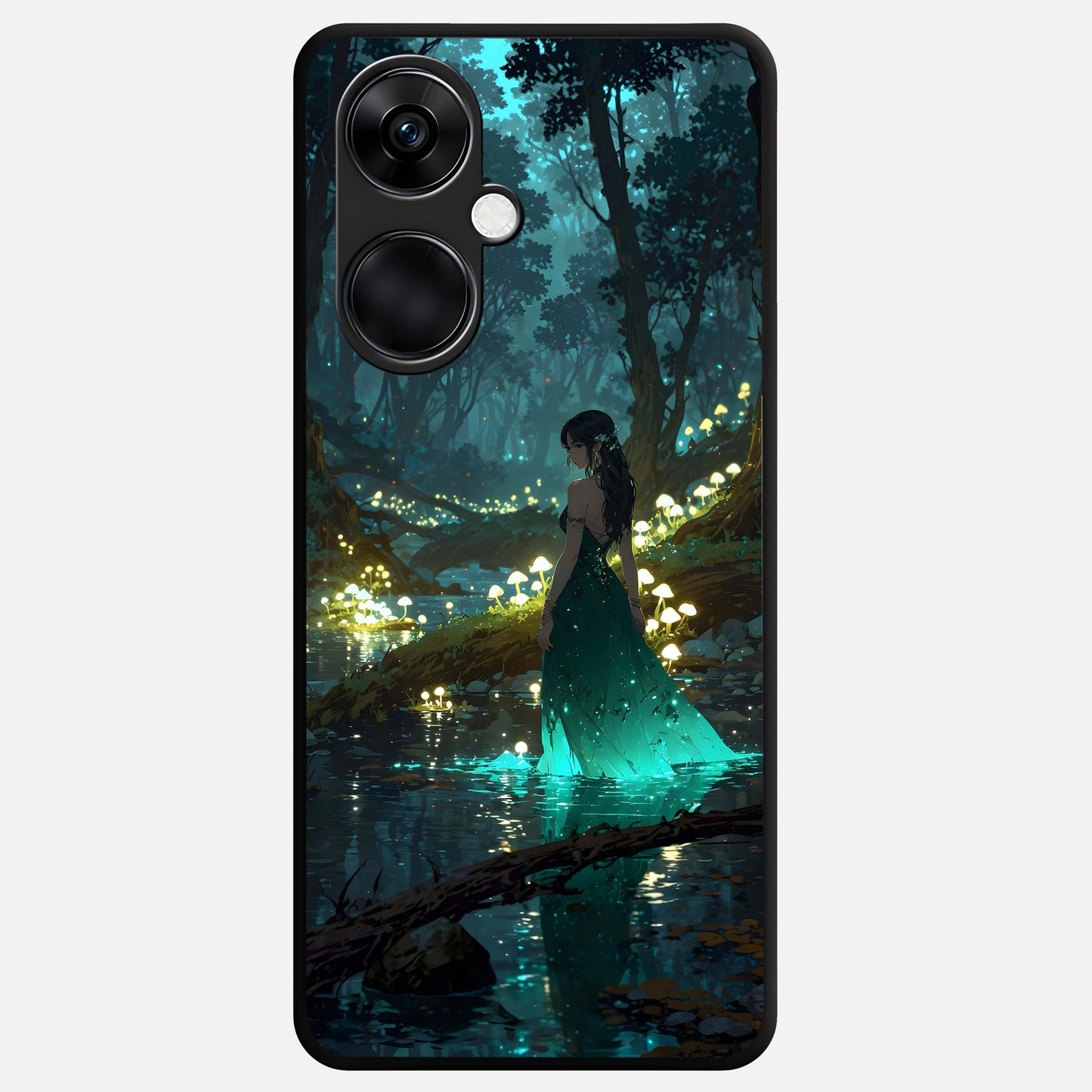  Enchanted Forest Glow Glass Case For Oneplus Nord CE3 back cover – full design glossy printed glass finish
