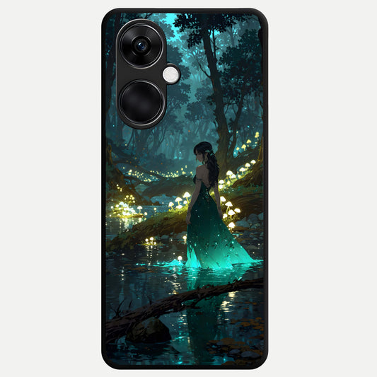  Enchanted Forest Glow Glass Case For Oneplus Nord CE3 back cover – full design glossy printed glass finish