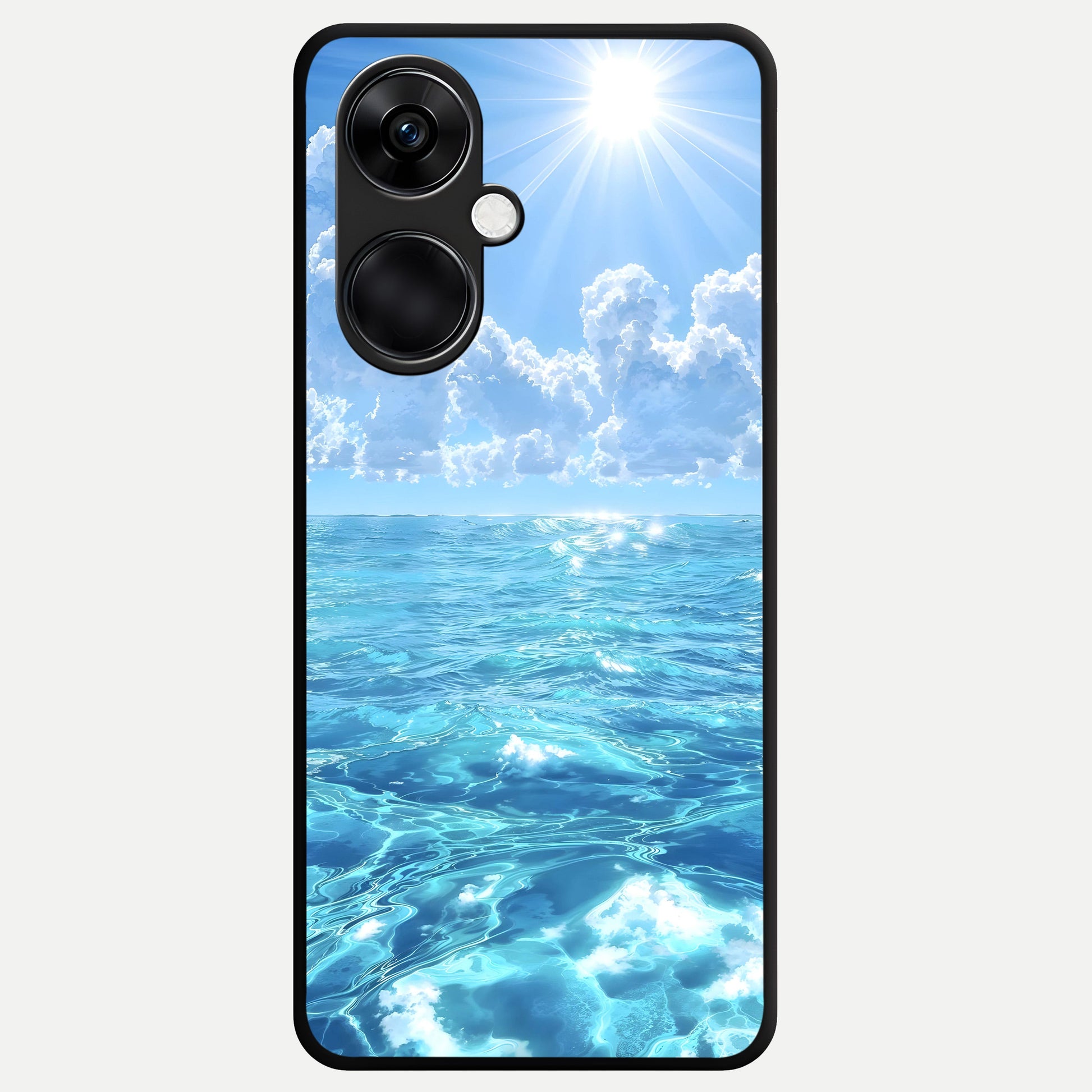 Endless Ocean Horizon Glass Case For Oneplus Nord CE3 back cover – full design glossy printed glass finish