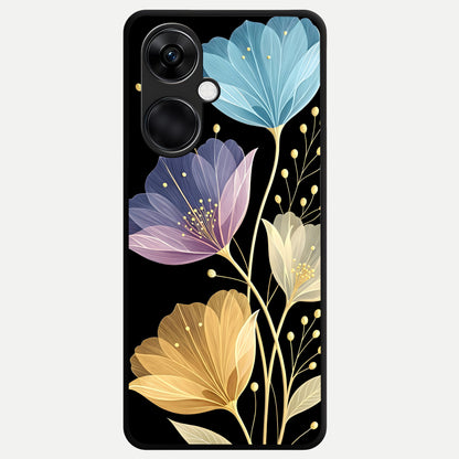  Flower Bloom Glow Glass Case For Oneplus Nord CE3 back cover – full design glossy printed glass finish