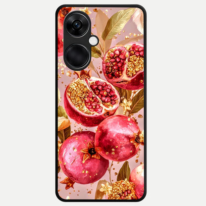  Golden Bloom Glow Glass Case For Oneplus Nord CE3 back cover – full design glossy printed glass finish