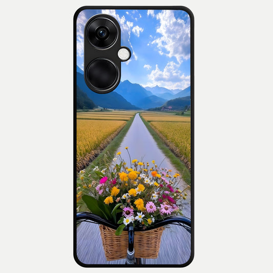  Golden Field Journey Glass Case For Oneplus Nord CE3 back cover – full design glossy printed glass finish