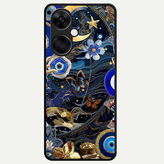  Golden Moon Magic Glass Case For Oneplus Nord CE3 back cover – full design glossy printed glass finish