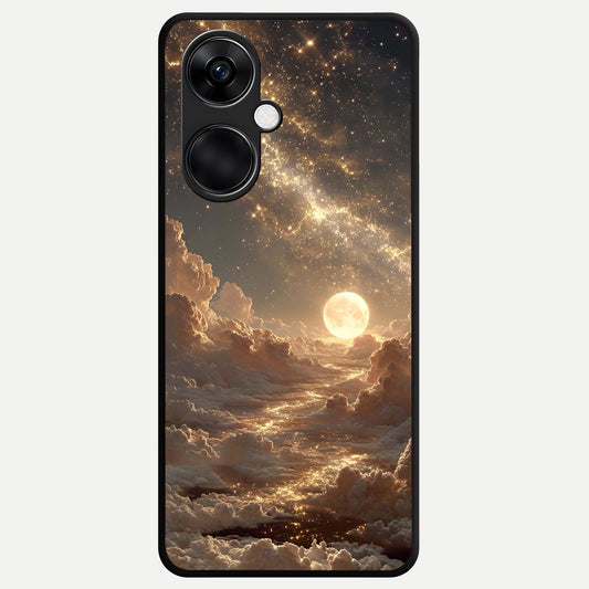  Golden Sky Dream Glass Case For Oneplus Nord CE3 back cover – full design glossy printed glass finish