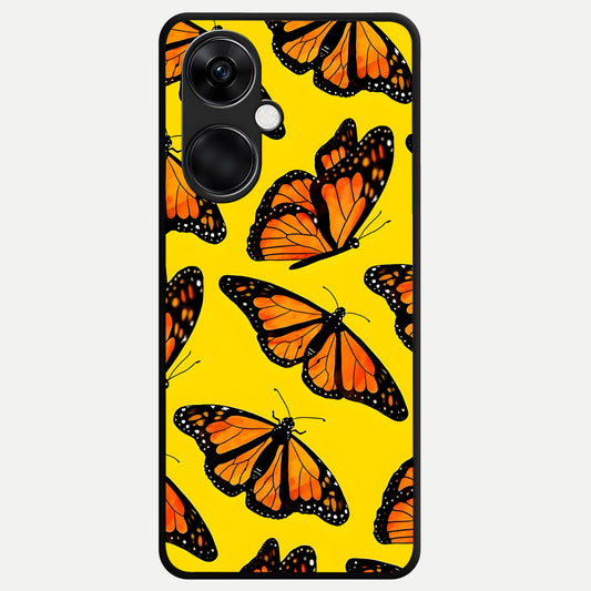  Golden Wing Flight Glass Case For Oneplus Nord CE3 back cover – full design glossy printed glass finish