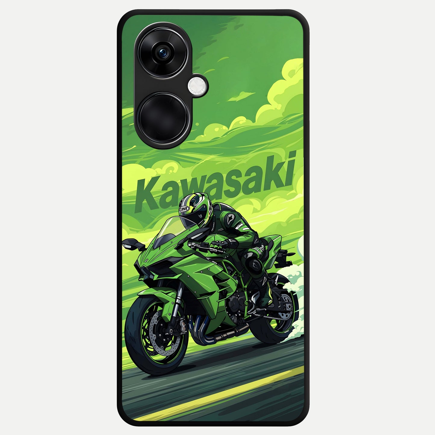  Greenery Sky Glass Case For Oneplus Nord CE3 back cover – full design glossy printed glass finish