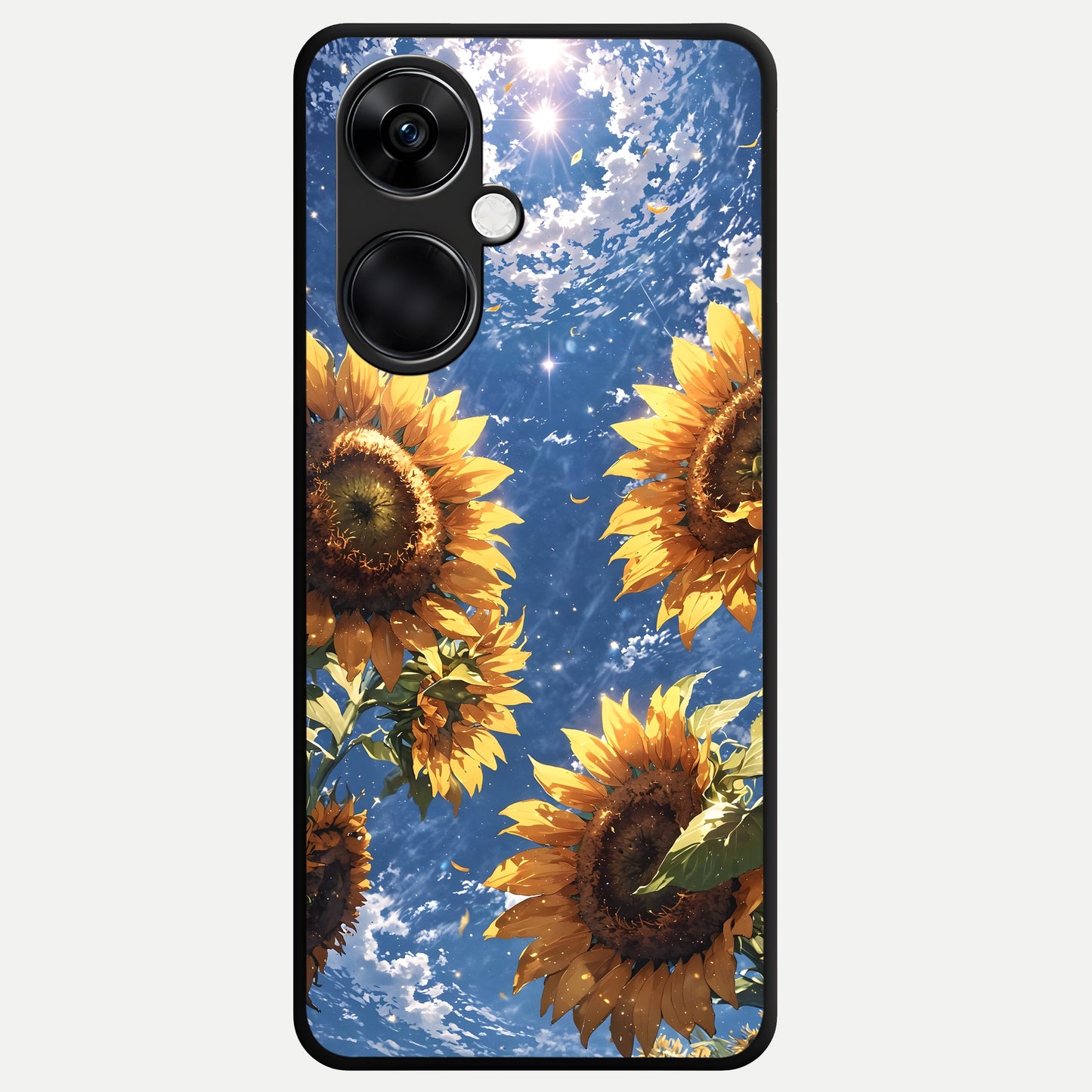  Heavenly Sunflower Rise Glass Case For Oneplus Nord CE3 back cover – full design glossy printed glass finish