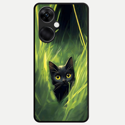  Hidden Cat Whisper Glass Case For Oneplus Nord CE3 back cover – full design glossy printed glass finish