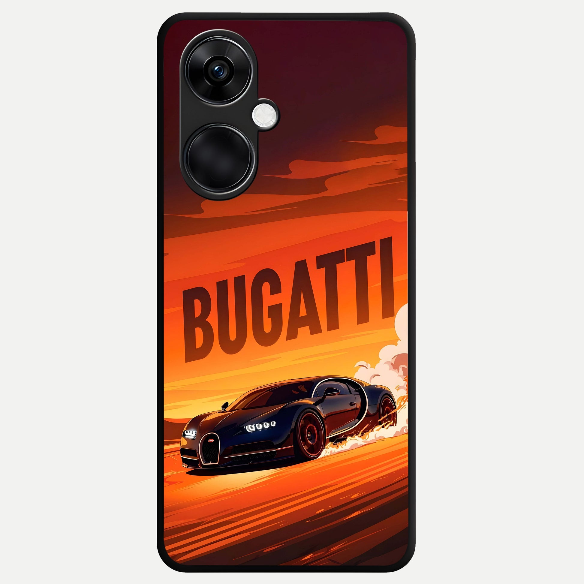  Inferno Bugatti Storm Glass Case For Oneplus Nord CE3 back cover – full design glossy printed glass finish