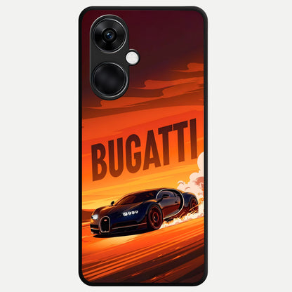  Inferno Bugatti Storm Glass Case For Oneplus Nord CE3 back cover – full design glossy printed glass finish