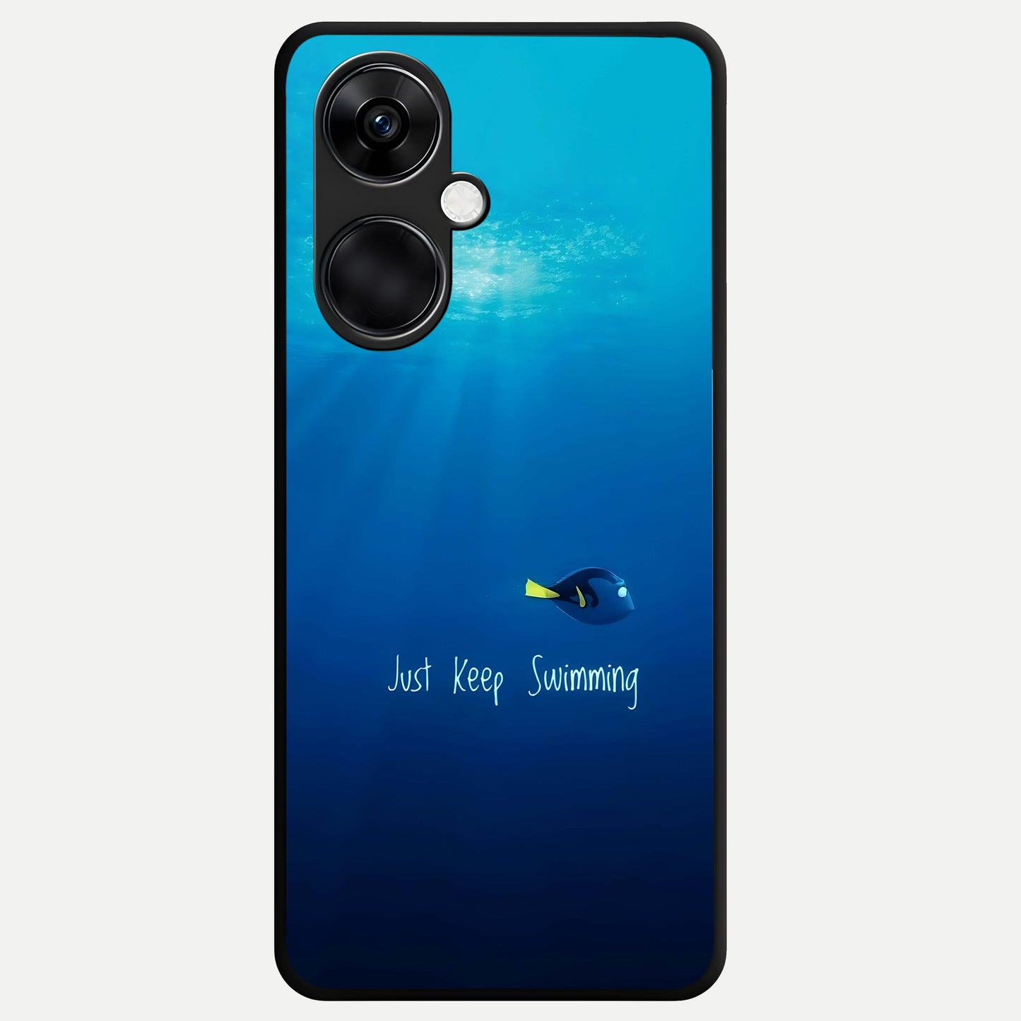  Just Keep Swimming Glass Case For Oneplus Nord CE3 back cover – full design glossy printed glass finish