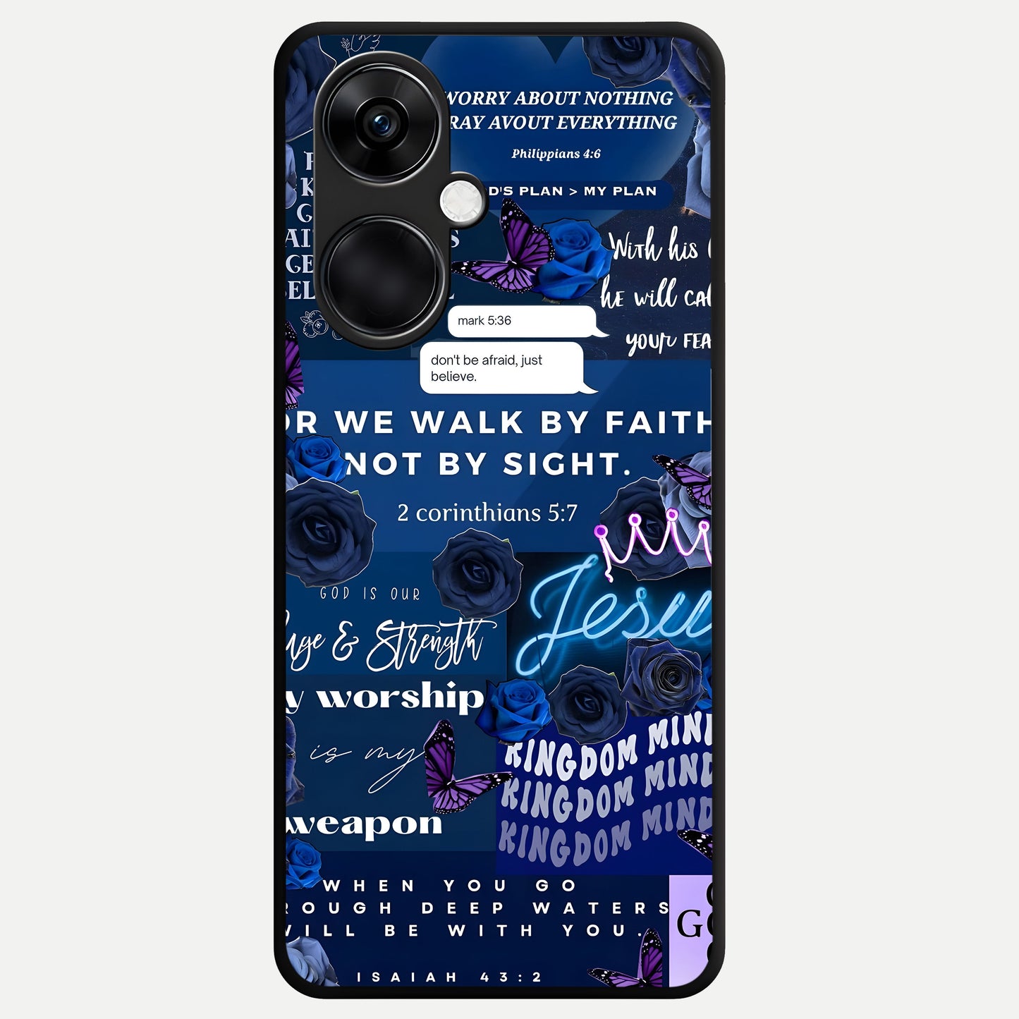  Kingdom Faith Glow Glass Case For Oneplus Nord CE3 back cover – full design glossy printed glass finish