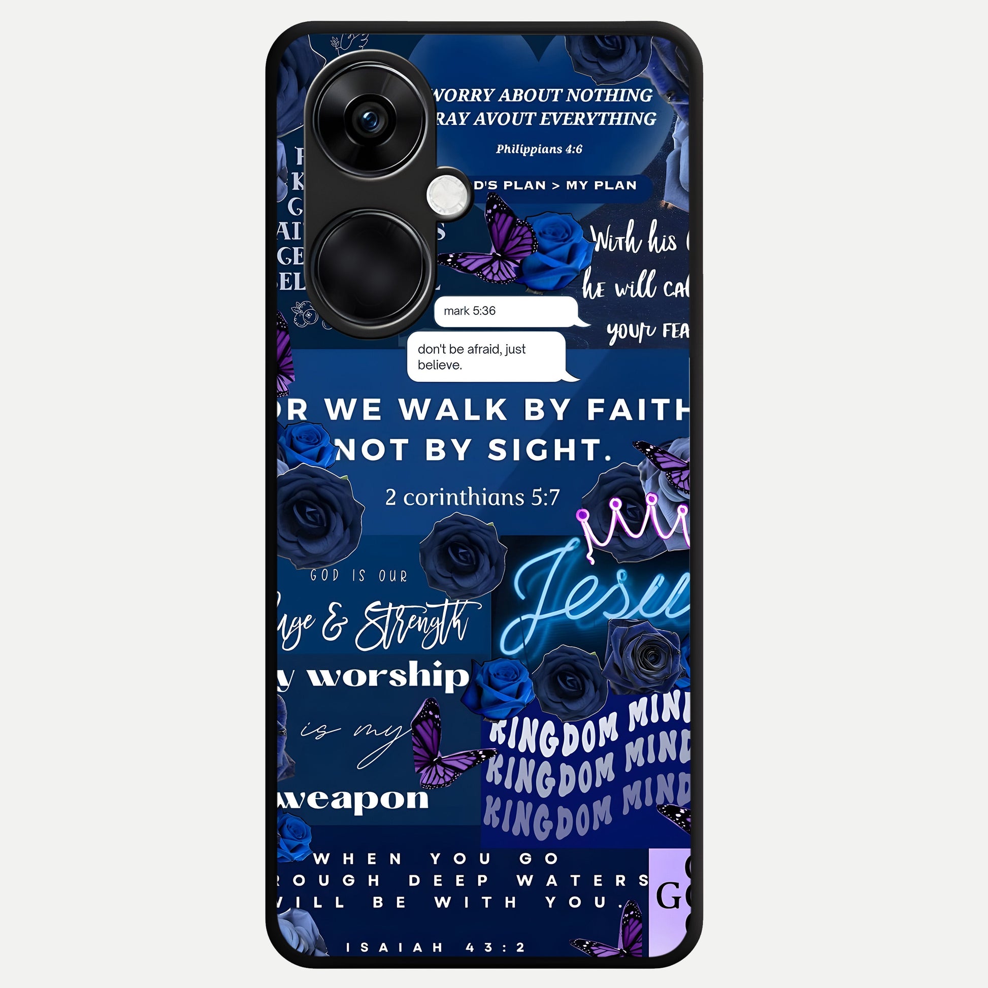  Kingdom Faith Glow Glass Case For Oneplus Nord CE3 back cover – full design glossy printed glass finish