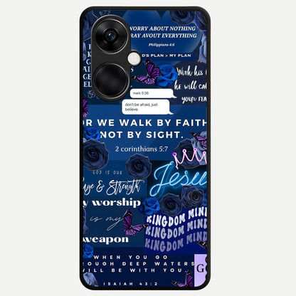  Kingdom Faith Glow Glass Case For Oneplus Nord CE3 back cover – full design glossy printed glass finish