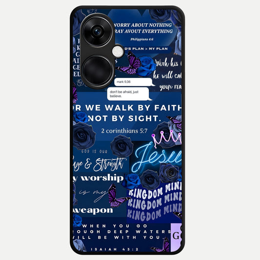  Kingdom Faith Glow Glass Case For Oneplus Nord CE3 back cover – full design glossy printed glass finish