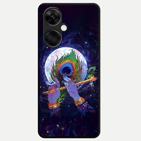  Krishna Hands Art Glass Case For Oneplus Nord CE3 back cover – full design glossy printed glass finish