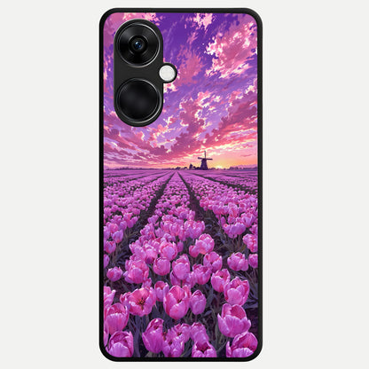  Lavender Dream Skies Glass Case For Oneplus Nord CE3 back cover – full design glossy printed glass finish