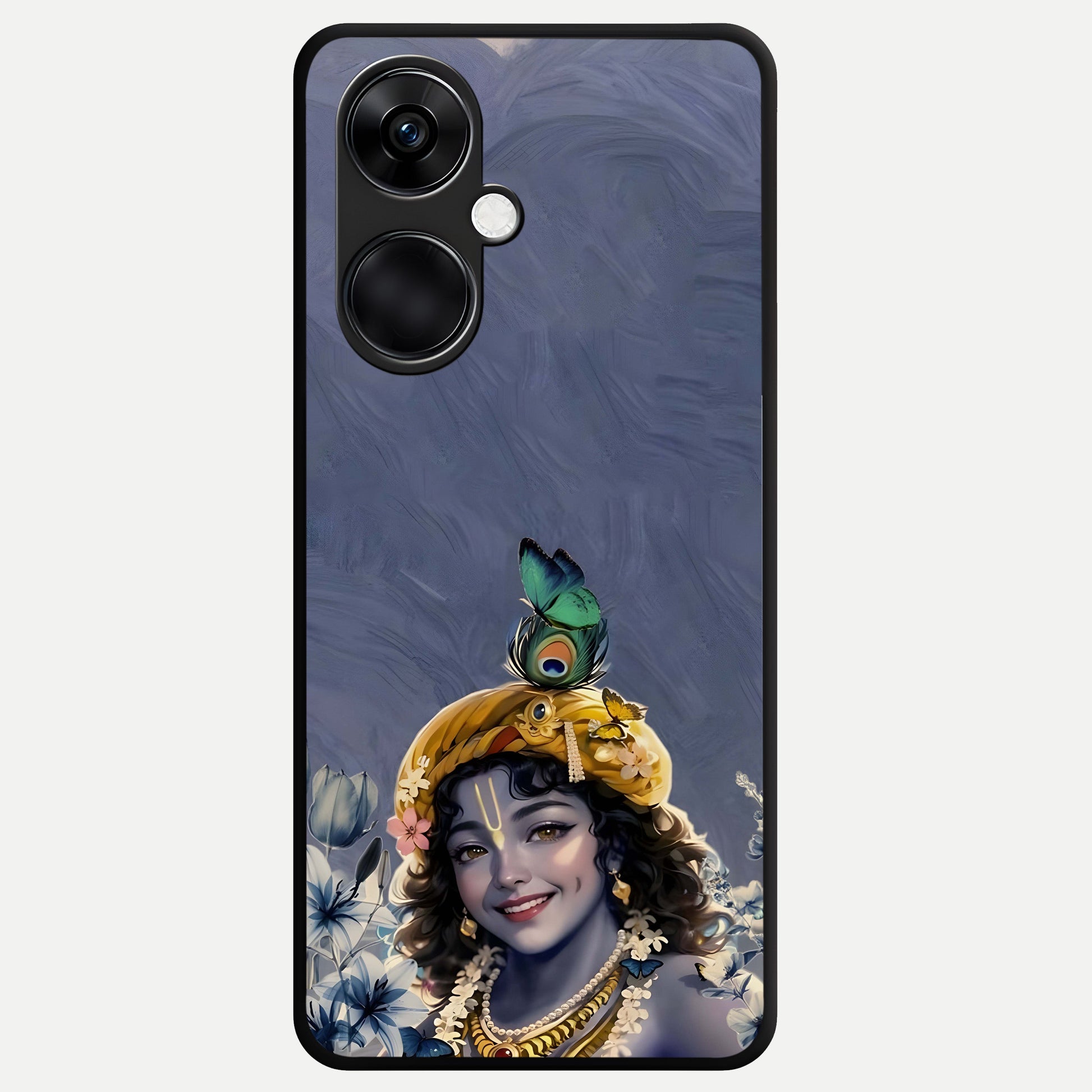  Lord Krishna Glass Case For Oneplus Nord CE3 back cover – full design glossy printed glass finish