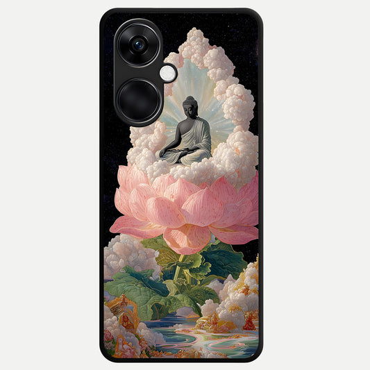  Lotus Divine Peace Glass Case For Oneplus Nord CE3 back cover – full design glossy printed glass finish