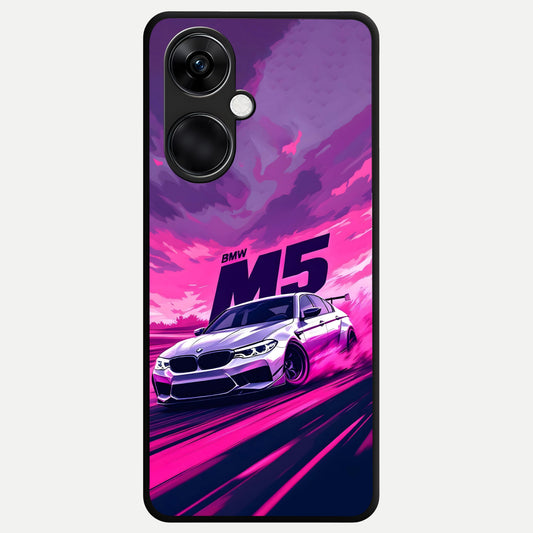  MS Neon Car Glass Case For Oneplus Nord CE3 back cover – full design glossy printed glass finish