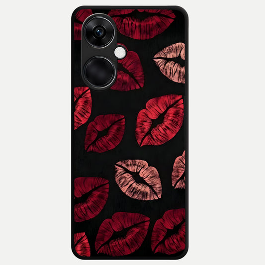  Midnight Kiss Love Glass Case For Oneplus Nord CE3 back cover – full design glossy printed glass finish
