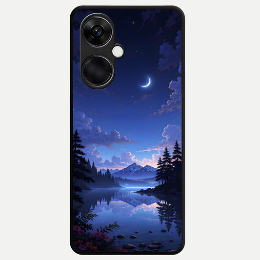  Midnight Lake Peace Glass Case For Oneplus Nord CE3 back cover – full design glossy printed glass finish