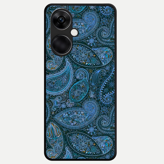  Midnight Paisley Glow Glass Case For Oneplus Nord CE3 back cover – full design glossy printed glass finish