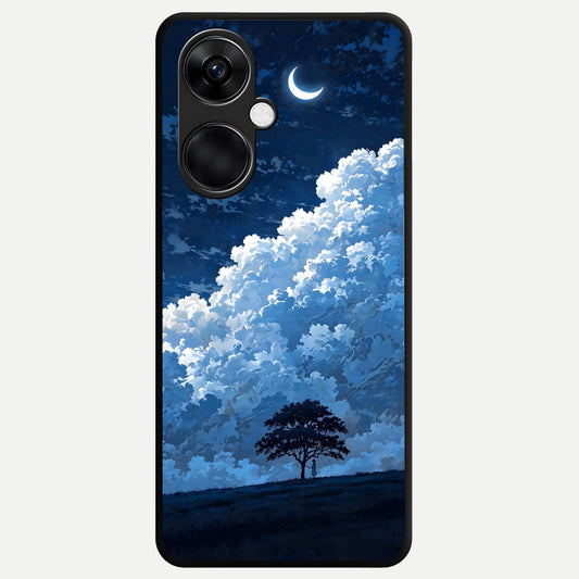  Midnight Sky Serenity Glass Case For Oneplus Nord CE3 back cover – full design glossy printed glass finish