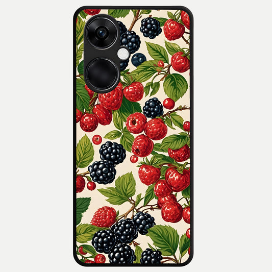 Mixed Berry Collage Glass Case For Oneplus Nord CE3 back cover – full design glossy printed glass finish