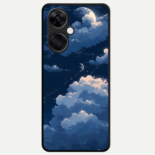  Moon Dream Haze Glass Case For Oneplus Nord CE3 back cover – full design glossy printed glass finish