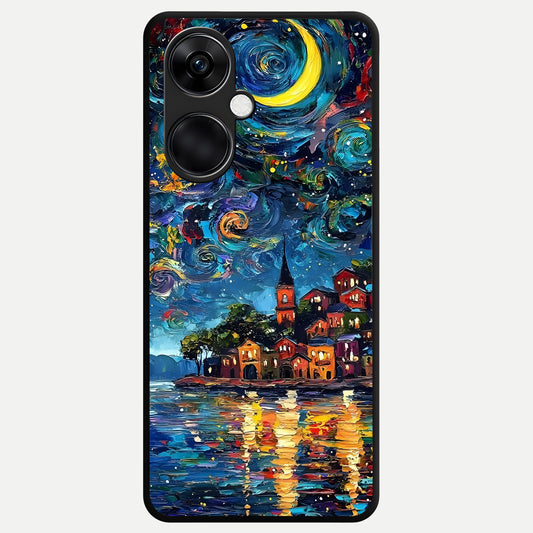  Moonlight Harbor Glow Glass Case For Oneplus Nord CE3 back cover – full design glossy printed glass finish