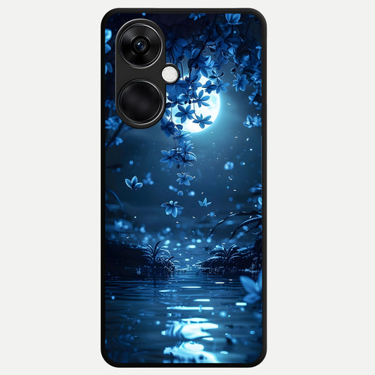  Moonlight Petal Dream Glass Case For Oneplus Nord CE3 back cover – full design glossy printed glass finish