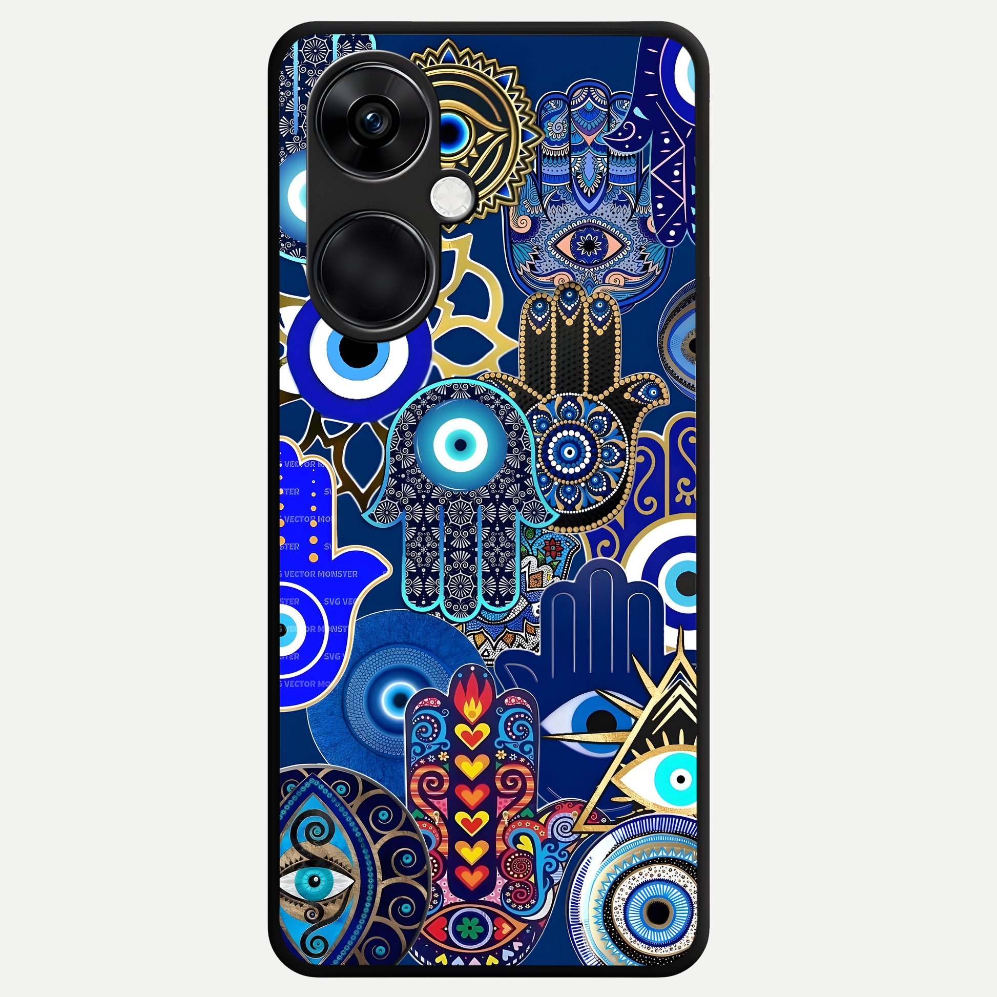  Mystic Palm Guard Glass Case For Oneplus Nord CE3 back cover – full design glossy printed glass finish