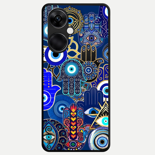  Mystic Palm Guard Glass Case For Oneplus Nord CE3 back cover – full design glossy printed glass finish