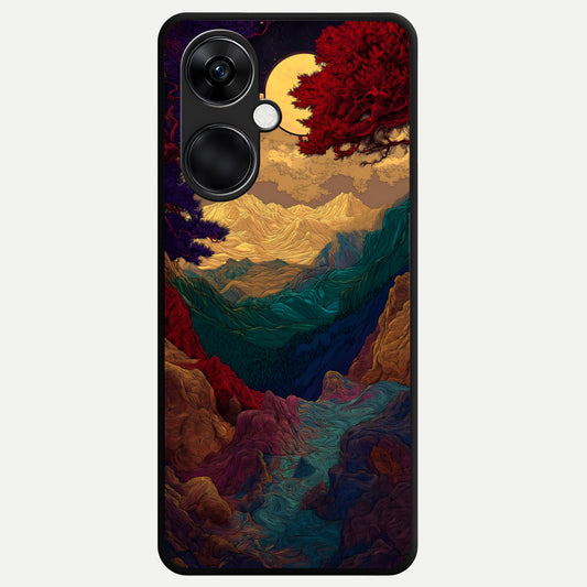  Mystic Valley Light Glass Case For Oneplus Nord CE3 back cover – full design glossy printed glass finish