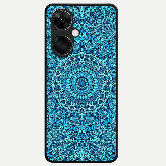  Ocean Bloom Mandala Glass Case For Oneplus Nord CE3 back cover – full design glossy printed glass finish