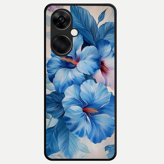  Ocean Hibiscus Grace Glass Case For Oneplus Nord CE3 back cover – full design glossy printed glass finish