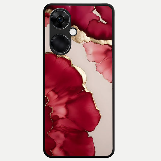  Pink And White Marble Glass Case For Oneplus Nord CE3 back cover – full design glossy printed glass finish