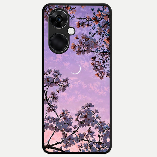  Purple Serenity Moon Glass Case For Oneplus Nord CE3 back cover – full design glossy printed glass finish