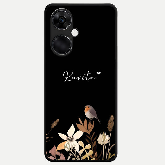  Quiet Garden Tune Custom Name Glass Case For Oneplus Nord CE3 back cover – full design glossy printed glass finish