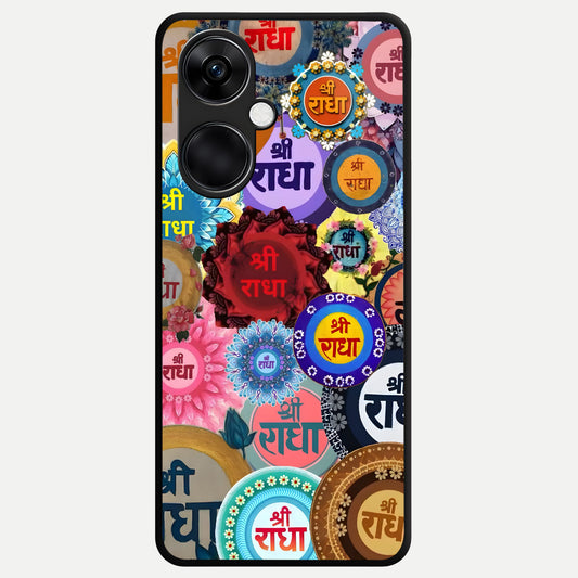  Radha Divine Bloom Glass Case For Oneplus Nord CE3 back cover – full design glossy printed glass finish
