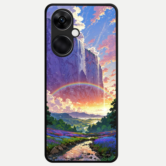  Rainbow Valley Dream Glass Case For Oneplus Nord CE3 back cover – full design glossy printed glass finish