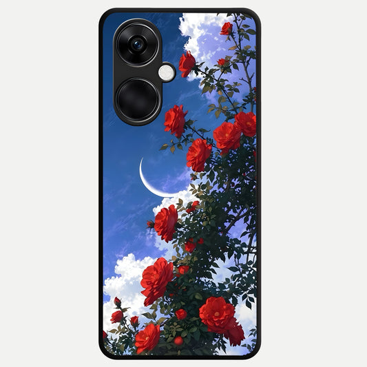  Rose Drift Flowers Glass Case For Oneplus Nord CE3 back cover – full design glossy printed glass finish